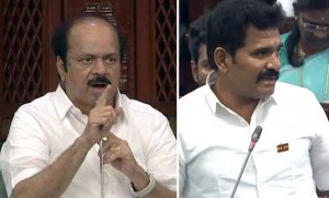 யாருடைய கவனத்தை ஈர்க்க இப்படிப் பேசுகிறீர்கள்? அமைச்சர் நிர்மல்குமார் பேச்சை நீக்கிய சபாநாயகர்!